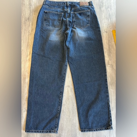 Vintage Guess Jeans 36 x 31 Men’s Jeans Y2K Mexico Barrel Leg Baggy Tapered Fit. - Picture 4 of 13